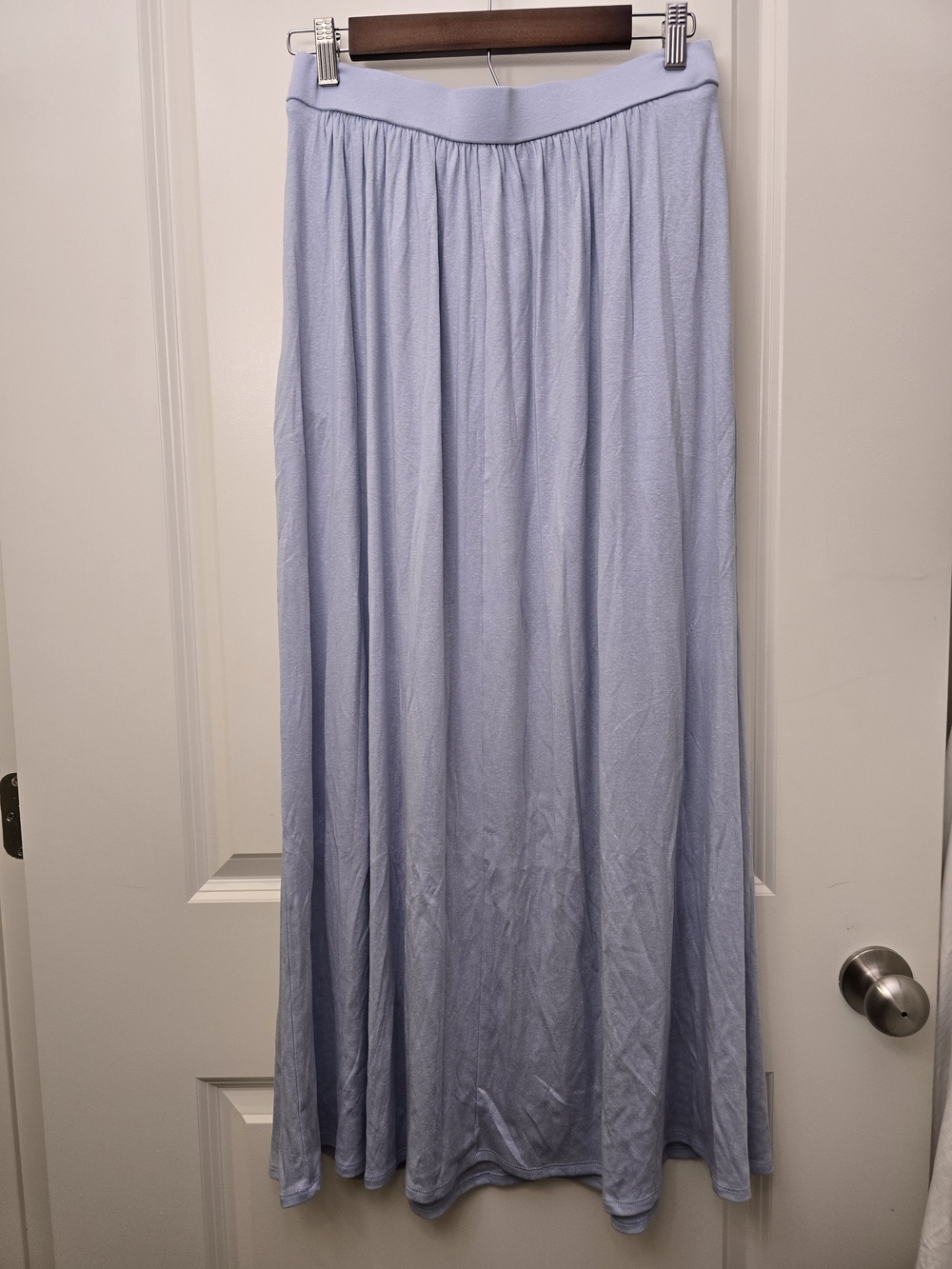 OGL Tencel-Linen 2Pcs Set Round Neck Top & A-Line Maxi Skirt with Pockets - Picture 10 of 16